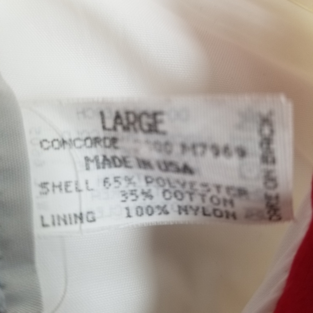 Dunbrooke Windbreaker Men's Size Large Vintage USA Made Full Zip Red White Blue - Picture 4 of 9